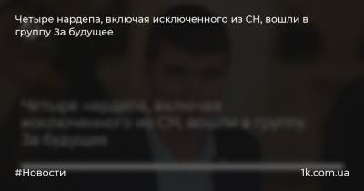 Дмитрий Разумков - Антон Поляков - Четыре нардепа, включая исключенного из СН, вошли в группу За будущее - 1k.com.ua - Украина