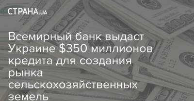 Всемирный банк выдаст Украине $350 миллионов кредита для создания рынка сельскохозяйственных земель - strana.ua - США - Украина