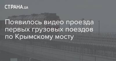 Появилось видео проезда первых грузовых поездов по Крымскому мосту - strana.ua