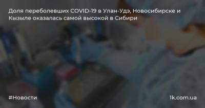 Доля переболевших COVID-19 в Улан-Удэ, Новосибирске и Кызыле оказалась самой высокой в Сибири - 1k.com.ua - Россия - Украина - Новосибирск - Барнаул - Красноярск - Улан-Удэ - Абакан - Иркутск - Омск - Томск - Чита - Горно-Алтайск - Кызыл