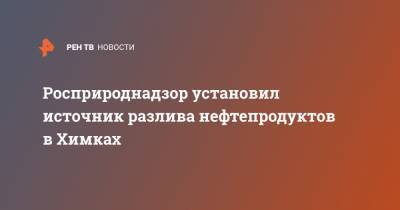 Росприроднадзор установил источник разлива нефтепродуктов в Химках - ren.tv