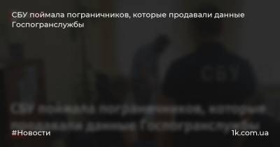 СБУ поймала пограничников, которые продавали данные Госпогранслужбы - 1k.com.ua - Украина - Ивано-Франковская обл. - Одесса