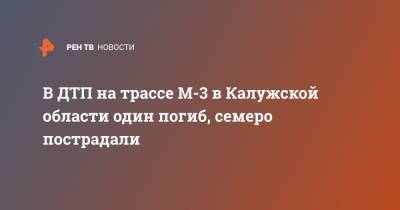 В ДТП на трассе М-3 в Калужской области один погиб, семеро пострадали - ren.tv - Украина - Калужская обл.