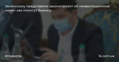 Владимир Зеленский - Зеленскому представили законопроект об «инвестиционной няни»: как помогут бизнесу - 1k.com.ua - Украина