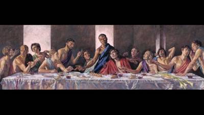 Иисус Христос - Леонардо Да-Винч - Джастин Уэлби - В британском соборе выставили "Тайную вечерю" с темнокожим Христом - piter.tv - Англия