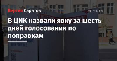 Элла Памфилова - В ЦИК назвали явку за шесть дней голосования по поправкам - nversia.ru - Россия - Московская обл. - респ. Чечня