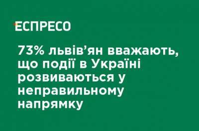 73% львовян считают, что события в Украине развиваются в неправильном направлении - ru.espreso.tv - Украина - Львов