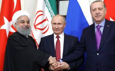 Владимир Путин - Реджеп Тайип Эрдоган - Хасан Рухани - Путин назвал санкции США и ЕС в отношении Сирии "экономическим удушением" - nakanune.ru - США - Сирия - Иран - Тегеран - Переговоры