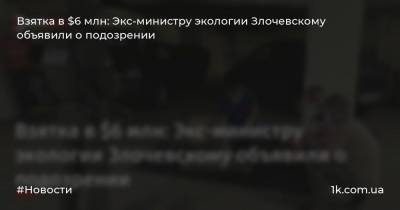 Николай Злочевский - Взятка в $6 млн: Экс-министру экологии Злочевскому объявили о подозрении - 1k.com.ua