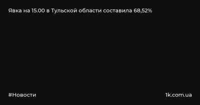 Явка на 15.00 в Тульской области составила 68,52% - 1k.com.ua - Россия - Украина - Тула - р-н Советский - Тульская обл. - район Каменский