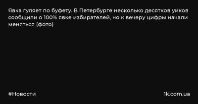 Явка гуляет по буфету. В Петербурге несколько десятков уиков сообщили о 100% явке избирателей, но к вечеру цифры начали меняться (фото) - 1k.com.ua - Украина - Санкт-Петербург