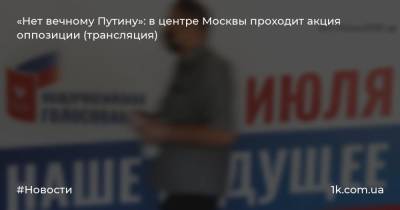 Илья Азар - Андрей Пивоваров - «Нет вечному Путину»: в центре Москвы проходит акция оппозиции (трансляция) - 1k.com.ua - Москва - Россия - Санкт-Петербург