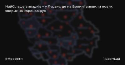 Найбільше випадків – у Луцьку: де на Волині виявили нових хворих на коронавірус - 1k.com.ua - Украина - місто Луцьк