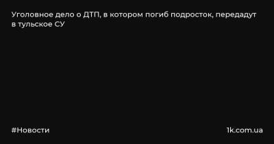 Уголовное дело о ДТП, в котором погиб подросток, передадут в тульское СУ - 1k.com.ua - Тульская обл. - район Киреевский