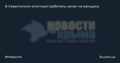 В Севастополе злостный грабитель напал на женщину - 1k.com.ua - Россия - Крым - Симферополь - Севастополь - район Гагаринский