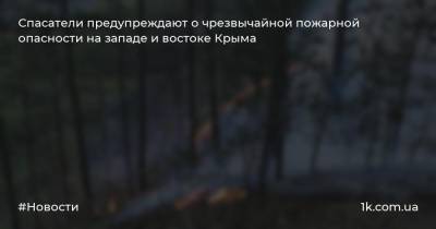 Спасатели предупреждают о чрезвычайной пожарной опасности на западе и востоке Крыма - 1k.com.ua - Россия - Украина - Крым - Симферополь - Евпатория - район Симферопольский - Ленинск - Белогорск - Кировск - Армянск