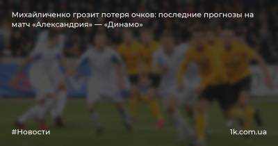 Алексей Михайличенко - Владимир Шаран - Михайличенко грозит потеря очков: последние прогнозы на матч «Александрия» — «Динамо» - 1k.com.ua - Украина - г. Александрия