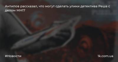 Йозеф Реш - Юрий Антипов - Антипов рассказал, что могут сделать улики детектива Реша с делом MH17 - 1k.com.ua