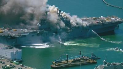 Взрыв и пожар на десантно-штурмовом корабле ВМС США: пострадало более 20 человек - vchaspik.ua - США - Сан-Диего