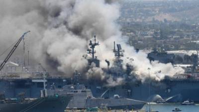 Пожар на военном корабле в США: более 20 пострадавших - unn.com.ua - США - Киев - USA - Сан-Диего - шт. Калифорния