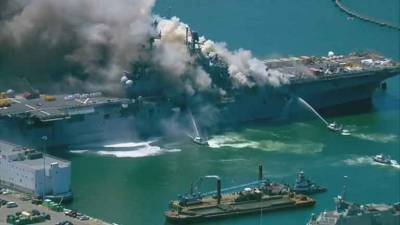 Взрыв и пожар на УДК ВМС США «Bonhomme Richard»: свыше 20 пострадавших - free-news.su - США - Сан-Диего