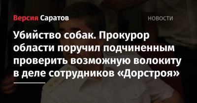 Сергей Филипенко - Убийство собак. Прокурор области поручил подчиненным проверить возможную волокиту в деле сотрудников «Дорстроя» - nversia.ru - Саратовская обл. - Саратов