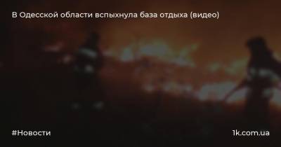 В Одесской области вспыхнула база отдыха (видео) - 1k.com.ua - Одесса - Одесская обл. - Черноморск