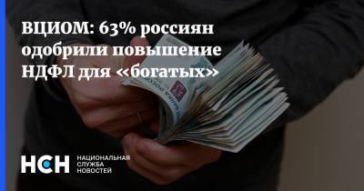 Владимир Путин - ВЦИОМ: 63% россиян одобрили повышение НДФЛ для «богатых» - nsn.fm - Россия