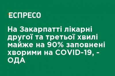 На Закарпатье больницы второй и третьей волны почти на 90% заполнены больными COVID-19 - ОГА - ru.espreso.tv