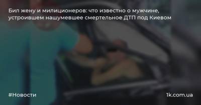 Бил жену и милиционеров: что известно о мужчине, устроившем нашумевшее смертельное ДТП под Киевом - 1k.com.ua - Россия - Украина - Киев - Приморье край