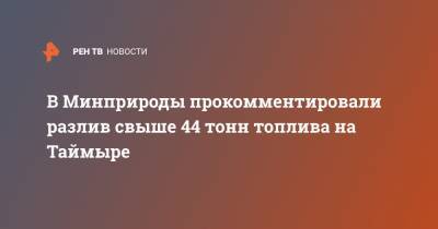 Дмитрий Кобылкин - В Минприроды прокомментировали разлив свыше 44 тонн топлива на Таймыре - ren.tv - Россия
