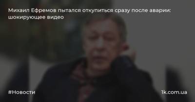 Михаил Ефремов - Сергей Захаров - Михаил Ефремов пытался откупиться сразу после аварии: шокирующее видео - 1k.com.ua