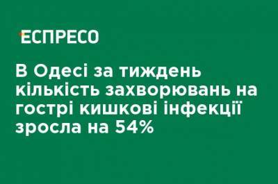 В Одессе за неделю количество заболеваний острыми кишечными инфекциями выросло на 54% - данные МЗ - ru.espreso.tv - Одесса