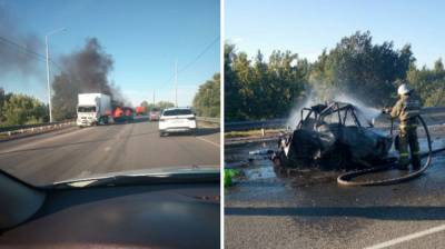 В жутком ДТП с пожаром под Воронежем погиб водитель: появилось видео - vestivrn.ru - Воронеж - Тамбов
