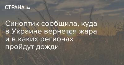 Наталья Диденко - Синоптик сообщила, куда в Украине вернется жара и в каких регионах пройдут дожди - strana.ua - Россия - Украина - Киев