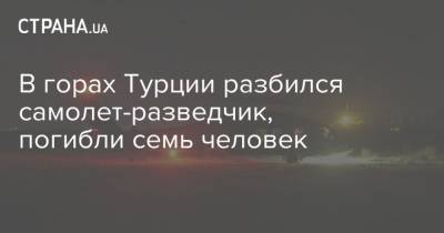 В горах Турции разбился самолет-разведчик, погибли семь человек - strana.ua - Турция