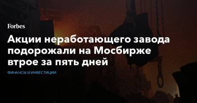 Акции неработающего завода подорожали на Мосбирже втрое за пять дней - forbes.ru - Мечел