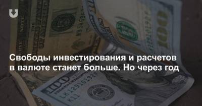 Свободы инвестирования и расчетов в валюте станет больше. Но через год - news.tut.by