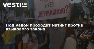 Максим Бужанский - Под Радой проходит митинг против языкового закона - vesti.ua