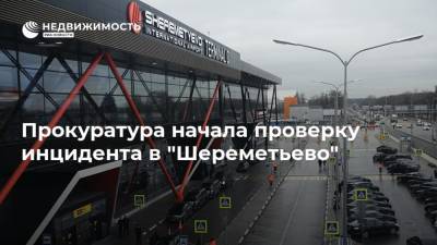 Прокуратура начала проверку инцидента в "Шереметьево" - realty.ria.ru - Строительство