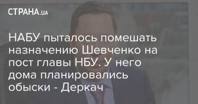 Артем Сытник - Андрей Деркач - Кирилл Шевченко - НАБУ пыталось помешать назначению Шевченко на пост главы НБУ. У него дома планировались обыски - Деркач - strana.ua - Украина