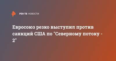 Жозеп Боррель - Евросоюз резко выступил против санкций США по "Северному потоку - 2" - ren.tv - Австрия - США - Вашингтон - Германия