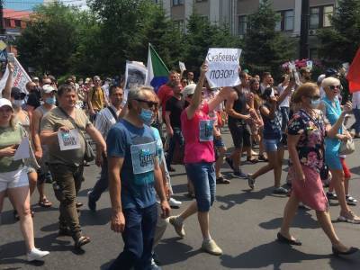 Сергей Фургал - "Единая Россия", вон с Дальнего Востока". В Хабаровске прошла очередная акция в поддержку арестованного губернатора - gordonua.com - Россия - Украина - Хабаровский край - Хабаровск