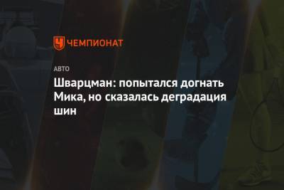 Роберт Шварцман - Шварцман: попытался догнать Мика, но сказалась деградация шин - championat.com