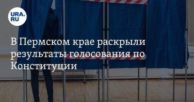 В Пермском крае раскрыли результаты голосования по Конституции - ura.news - Пермь - Пермский край