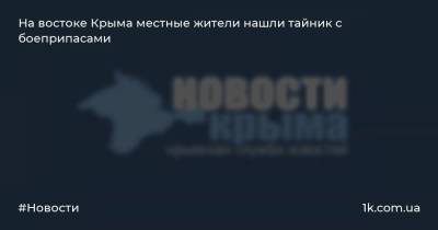 На востоке Крыма местные жители нашли тайник с боеприпасами - 1k.com.ua - Россия - Крым - район Ленинский