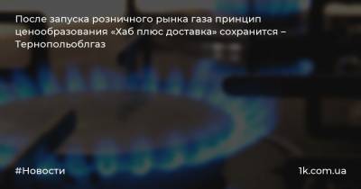 После запуска розничного рынка газа принцип ценообразования «Хаб плюс доставка» сохранится – Тернопольоблгаз - 1k.com.ua - Германия - Голландия