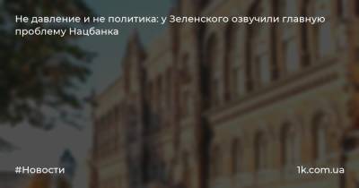 Яков Смолий - Олег Устенко - Не давление и не политика: у Зеленского озвучили главную проблему Нацбанка - 1k.com.ua - Украина