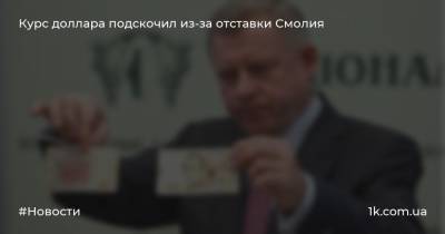 Яков Смолия - Курс доллара подскочил из-за отставки Смолия - 1k.com.ua