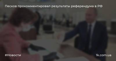 Дмитрий Песков - Песков прокомментировал результаты референдума в РФ - 1k.com.ua - Россия - Казахстан - Узбекистан - Индия - Таджикистан - Азербайджан
